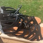 Minnetonka Women’s Merida III Black Suede Gladiator Flat Sandals Size 8 NEW Photo 0