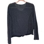 Eileen Fisher  Cropped Jacquard Zip-Front Jacket Cardigan Gray Size Medium Photo 2