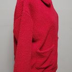 Tru Self  Chili Oil Fuzzy Woobie Collared Zip-Up Teddy Bear Jacket size Small Photo 3