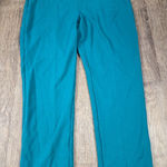 Chico's Elastic Waist Pull On Dress Pants Size 3 Tall Long - XL 16/18 Jade Green Photo 0