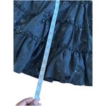 Vintage Cottagecore Tiered Sequin Skirt Ruffles Butterfly Sz M Y2K Whimsigoth Black Size M Photo 5
