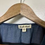 Derek Heart  100% Cotton Chambray Cropped Peplum Top Size M Photo 2