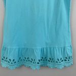 Lilly Pulitzer Tiffany Blue Eyelet Lace Hem Tank Top Photo 7