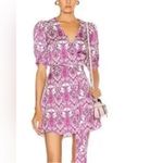 Alexis  Bardot Mini Wrap Dress in Mulberry Palm XS Photo 5