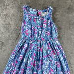 Lilly Pulitzer for Target My Fans Maxi Dress Blue Pink Flowy Beach Vacation Photo 2