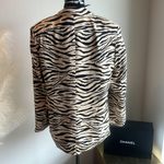 ZARA NWT Animal Print Satin Oversized Blazer Photo 11