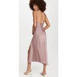 ASTR The Label Dress Womens Small Mauve Pink Gaia Satin Slip Slit Midi Formal Photo 1
