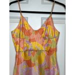 RUNAWAY THE LABEL  REVOLVE Tammy Maxi Dress Orange Pink‎ Medium V Neck Front Slit Photo 3