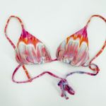 BASTA SURF Bikini Top Size Small NEW Triangle String Tie Dye Swim Beach NWOT Pink Photo 0