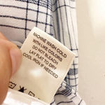 Max Studio  Plaid Rayon Peasant Blouse XS/S Flowy Long Sleeve Photo 5