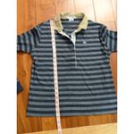 Lacoste  Womens Long Sleeve Striped Rugby Polo Shirt Beige Collar Size 42 Photo 6