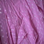 Rococo Sand Bodysuit Womens XS Pink Metallic Long Sleeve Wrap Sheer Tie Cuff Top Photo 5