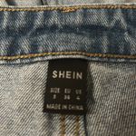 SheIn High Waist Distressed Embroidered Denim Shorts S Boho Festival Hippie Photo 8