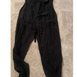 RW&CO Black Strapless Silk Jumpsuit L Size 12 Photo 0