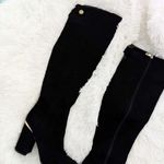 Tommy Hilfiger  | Faux Suede Black Gold Hardware Over Knee Boots Twnarzel | 9 Photo 8