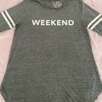 Chaser “Weekend” gray application striped sleeves loungewear sweatshirt, size L Photo 5