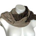 Anthropologie New RYU: Boho Gathered Brown Tan Beige Earth Tone Scarf Reversible Photo 1