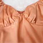Selfie Leslie  Park‎ Avenue Flutter Sleeve Midi Dress Thigh Slit Apricot Medium Photo 6