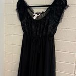 Oscar de la Renta Vintage  black lace nighty with bow Photo 0