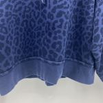 Nike blue animal print cropped boxy oversized sweatshirt hoodie sz S Photo 4