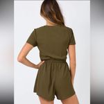 Princess Polly Pure Rhythm Playsuit Romper in Khaki Green Size US 6 Photo 4