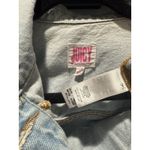 Juicy Couture  Denim Jean Jacket Womens XS Distressed Y2K Patches Travel Tattoo Photo 3