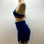 Zuliana/Rama Size Small 100% Rayon Skirt Set. Blue Photo 4