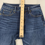 Driftwood Colette Jeans Womens 25" Floral Embroidered Raw Hem Boho Fairy Crop Photo 0