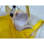 Nicole Miller NWT Womens Swimsuit Yellow Scoop Back Padded 1-PC Bathing suit M Photo 3