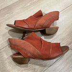 Miz Mooz NEW  Cailey Leather Peep Toe Slingback Heel Sandal Size 38/US 7.5-8 Wide Photo 1