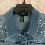 Style & Co Petite Jewel Studded Denim Vest Photo 2