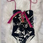 Trina Turk  Lennox Bandeau Lace Up One Piece Swimsuit Photo 5