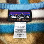 Patagonia Synchilla T-Snap Fleece Pullover Women M Tribal Aztec Teal Brown Rare Photo 7