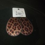 Emma Leopard Leather Earrings‎ Brown Photo 4