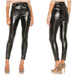 We The Free  People Phoenix Coated Skinny Jeans Size 27 Button Fly Faux Leather Photo 1