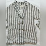 Pilcro and the Letterpress Pilcro by Anthropologie Striped Blazer Women’s S Double Breasted Casual Photo 1