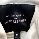 Avec Les Filles Urban Outfitters Faux Leather Puffer Jacket Button Down White M Photo 2