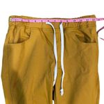 MAO Mustard Yellow Skinny Pants L fall autumn colors pockets elastic drawstring Size L Photo 5