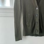 American Eagle Vintage Womens Y2K Waffle Knit Cardigan Sweater Sz S Olive Preppy Photo 4