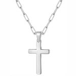 Simple Minimalist Silver Cross Necklace Photo 7