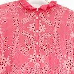 Johnny Was Womens Boho Festival Embroidered Floral Malfi Dress Size L Coral Photo 3