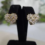 Boutique Gold Filled Huggie Hoop Earring CZ Heart Shape Photo 2