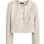 J.Crew NWT Louisa Lady Jacket in Flax Ivory Stretch Linen Blend Blazer 14 Photo 0