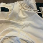 ZARA  sweatpants. White with green accent stripe. Photo 6