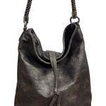 Cato Gray Faux Leather Hobo Bag Tassel Detail Slouchy Shoulder Handbag Photo 0