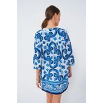 Tuckernuck  Tnuck Beach Capri Blue Majolica Tile Bondi Coverup XL V Neck Photo 3