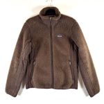 Patagonia Womens Jacket Brown Retro X Deep Pile Fleece Full Zip Outdoor Medium Photo 1