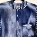 NWT Plush Striped Sleep Dress in Blue/White Blue Photo 5