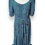 Whistles Blue Daisy Waves Cut Out Back Midi Dress Floral Print Size 10 Photo 0