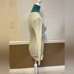 Reformation Davy Ribbed Long Sleeve Knit Top Cream Size S Photo 3